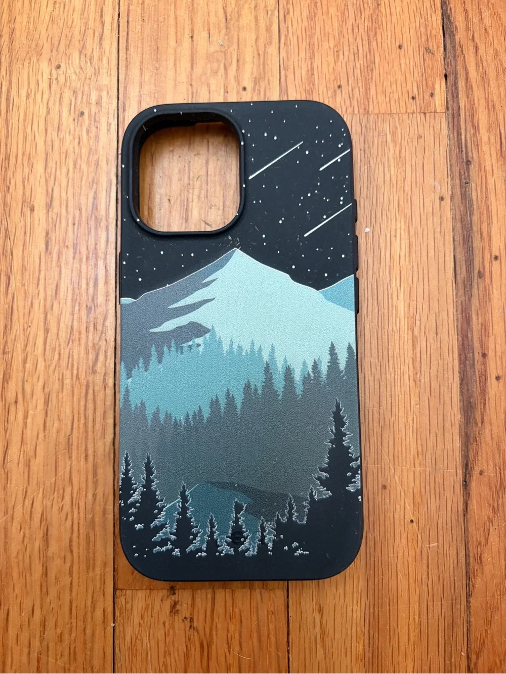 Night Sky Mountain iPhone 17 Case - Black & Blue
